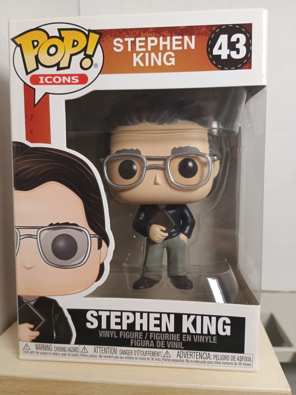 Funko Pop! Icons Stephen King #43 Vinyl Figure Black & White